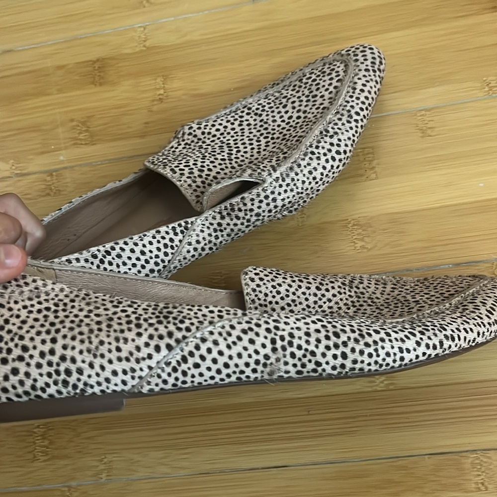 Madewell The Frances Skimmer in the Calf Hair tan loafers - Picture 6 of 9